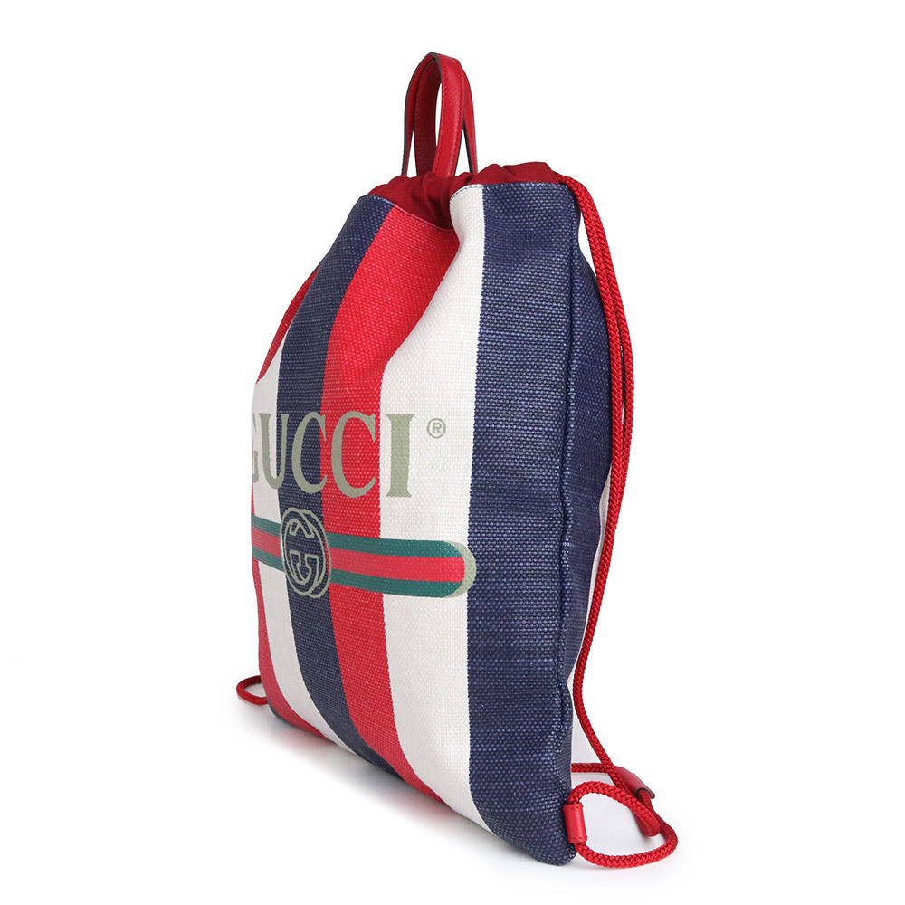 Gucci Drawstring Backpack Daypack Leather Multico… - image 4